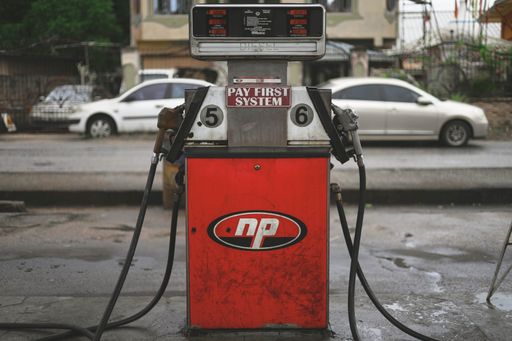 A NP Gas pump in station