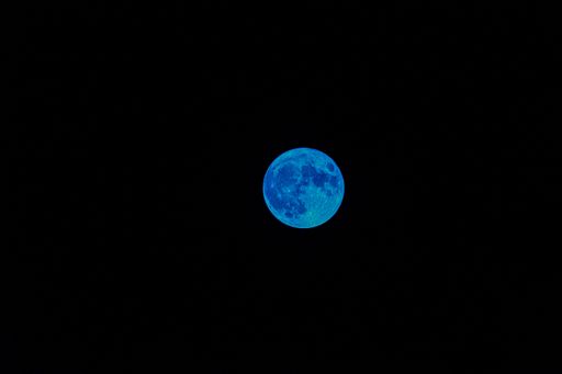 Full blue supermoon seen from the community of Madrid in July.