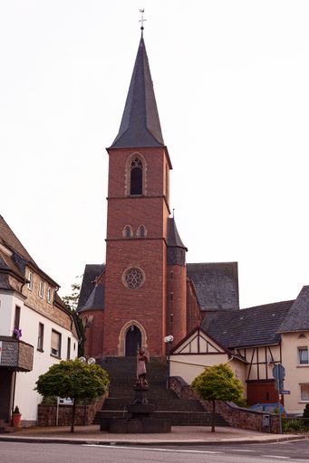 A vertical shot of the St. Michael church in Sohren, Germany