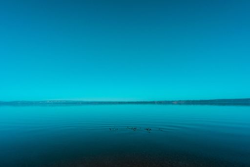 A beautiful view of Lake Mjosa in spring in Oppland, Norway