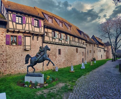 Alsace. Traditional houses in the historical area of France.Europe.