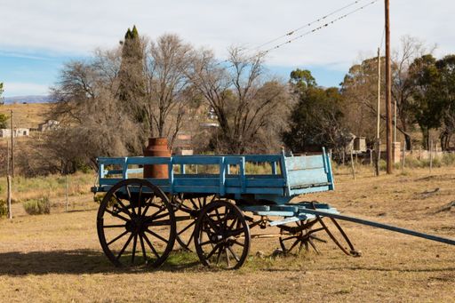 old wooden milk cart the mountains of Cordoba, Argentina