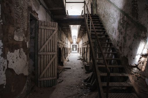 A beautiful shot at the Eastern State Penitentiary Philadelphia USA