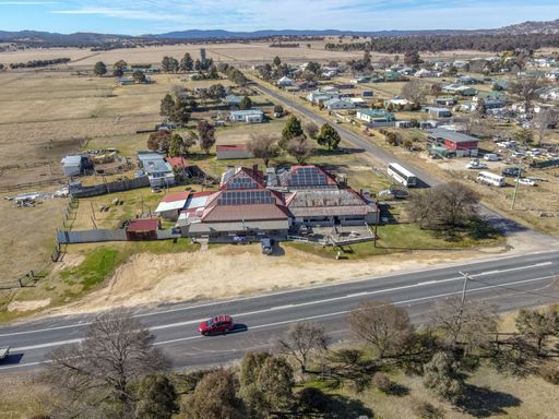An aerial view of the village of Deepwater in Glen Innes Highlands, New South Wales, Australia