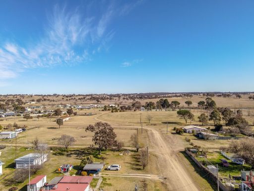 An aerial view of the village of Deepwater in Glen Innes Highlands, New South Wales, Australia