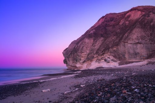 Sunset from one of the few cliffside views in Denmark. Bulbjerg, Thy, Denmark