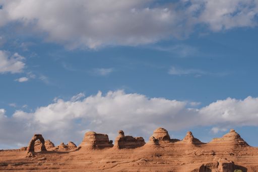A breathtaking view of the Arches National Park, Delicate Arch Castle USA