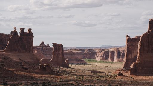 A mesmerizing shot of the Arches National Park, Double Arch Castle USA