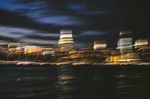 A beautiful timelapse shot of city lights at night - perfect for a cool background