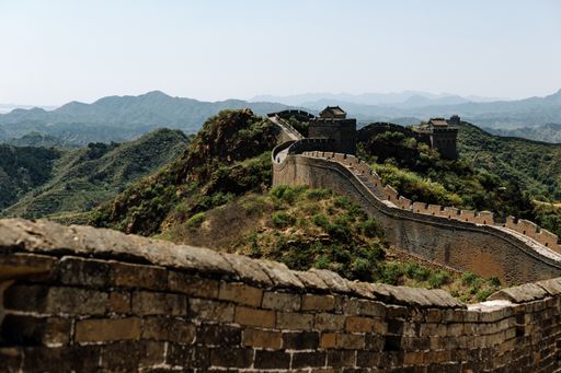 A breathtaking shot of the famous Great Wall in China