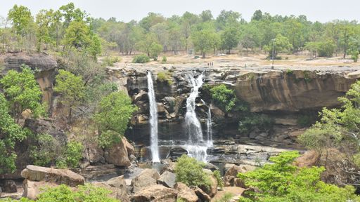 Amritdhara waterfall in Koriya district. Koriya ,India.   A natural waterfall which originates from the Hasdeo River in Chhattisgarh India