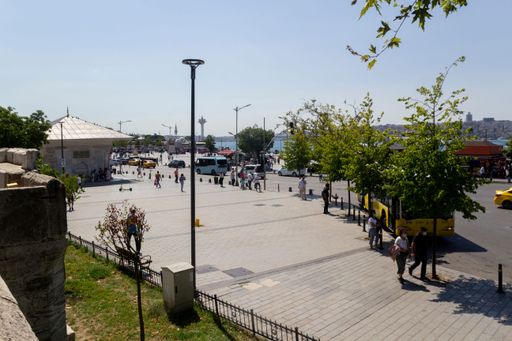 A look towards Uskudar Square in Istanbul, turkey