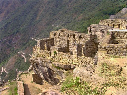 A beautiful shot of the historic Machu Picchu citadel ruins in the Andes Mountains in Peru