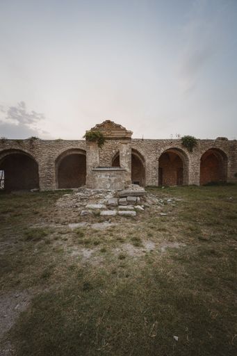 Italy, July 2022: architectural details of the island of San Nicola in the archipelago of the Tremiti Islands in Puglia