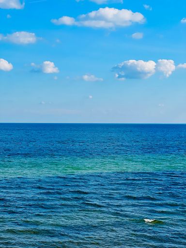 A vertical shot of Baltic sea in Gdynia, Poland