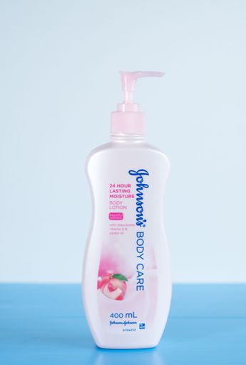 A Johnson's Baby body lotion bottle for children