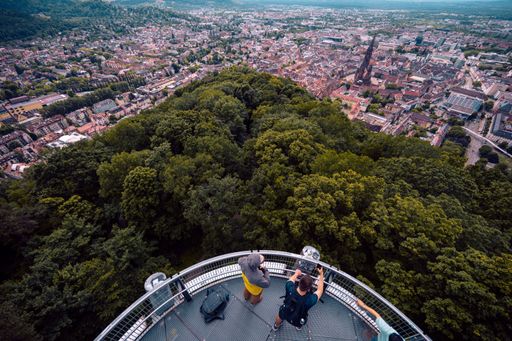 The cityscape view from Schlossberg tower, Freiburg