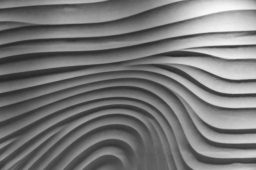 A view of gypsum panel wave texture