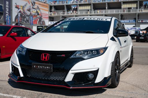 A Japanese sport car Honda Civic FK2 Type-R in street