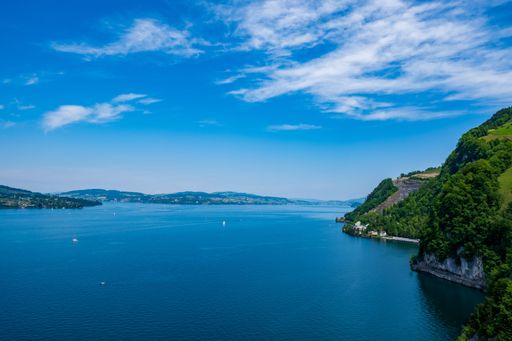 Panoramic view of Lake Lucerne - Stansstad, Switzerland