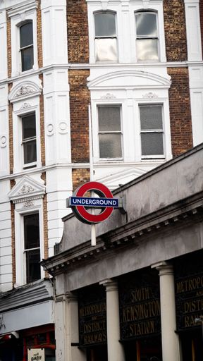 The Underground sign in Kensington station