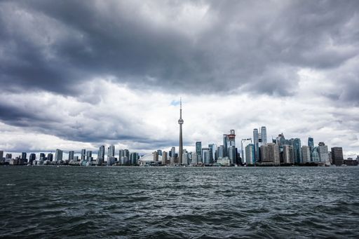 a city view of Toronto Scarborough Ontario Canada CNE Toronto Islands