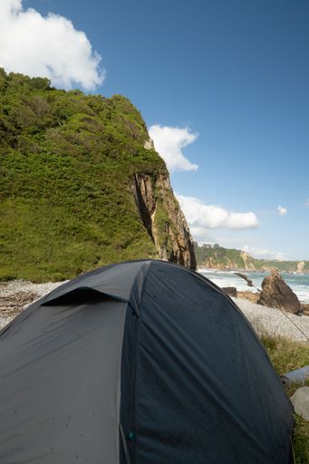 A tent in a countryside area in Basque Country, Spain