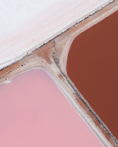 A high angle shot of pink textures representing different shades of color