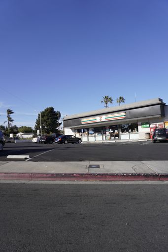 A vertical shot of the Street coffee shop in West Los Angeles