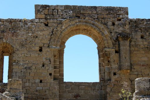 Ruins of the Castillo de Loarre, famous medieval castle located in the province of Huesca (Aragon, Spain)