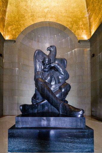 A sculpture inside of Njegos Mausoleum