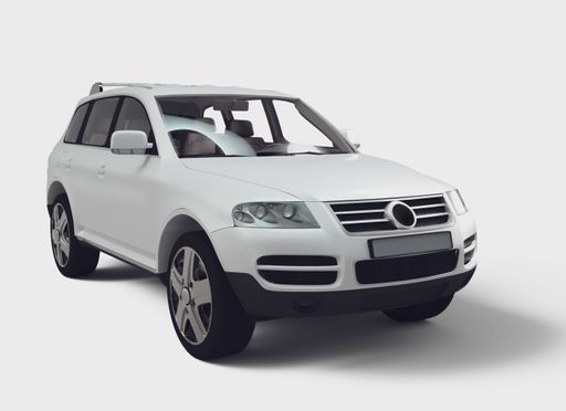 Modern white sport city car isolated.