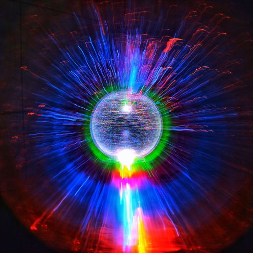 An abstract colorful  lights from rotating crystal for trippy Backgrounds, or Psychedelic Wallpapers