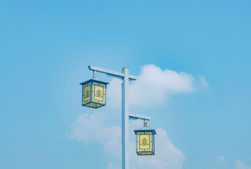 A closeup shot of beautiful lamps on a sunny day