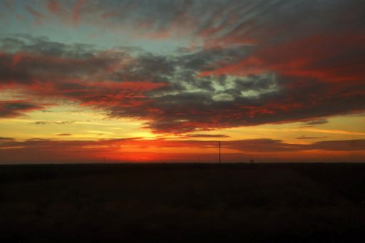 Sunset with amazing clouds and colors background