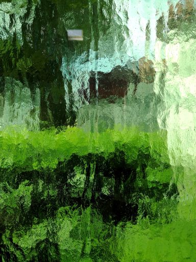 A vertical shot of a blurred painting