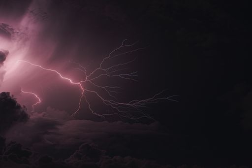 A huge storm in Maldives brightens up the night sky with a beautiful show of lightning