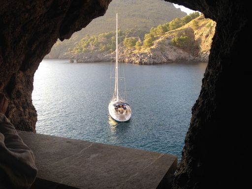 Sailing Boat at Anchor in Mallorca