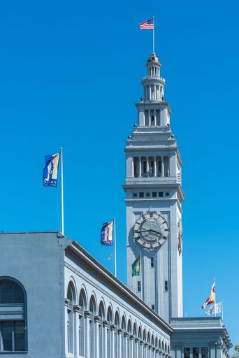 San Francisco, the Ferry building, detail of the facade