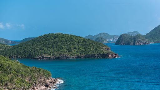 Guadeloupe, beautiful seascape of the Saintes islands