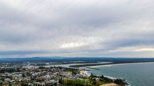 An Aerial view of Windmill Hill Reserve in Port Macquarie, Australia