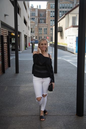 Model posing for photos in buffalo NY as a serious of photoshoots