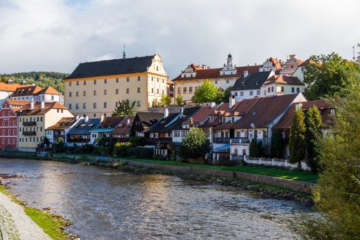 A breathtaking  view of Cesky Krumlov city in the South Bohemia region of the Czech Republic, Europe