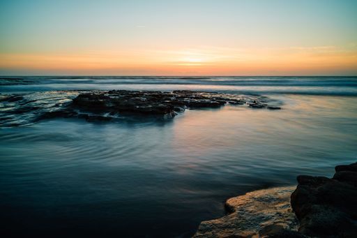A beautiful shot of Waiiti Beach during a scenic sunset in New Zealand