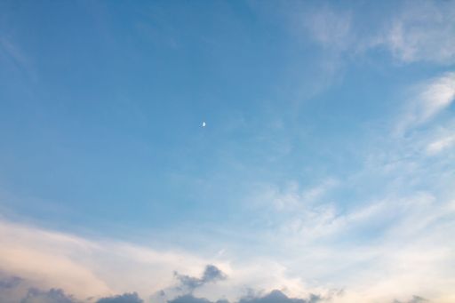 golden and blue color sky in the evening