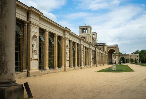 POTSDAM, GERMANY May 12, 2020. The Orangery Palace (German: Orangerieschloss) is a palace located in the Sanssouci Park of Potsdam, Germany