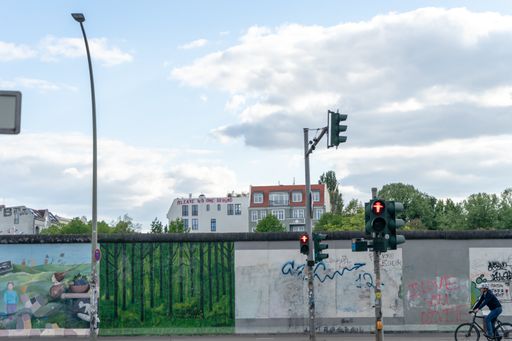 BERLIN, GERMANY May 14, 2020. The East Side Gallery Wall in the Berlin Friedrichshain district.