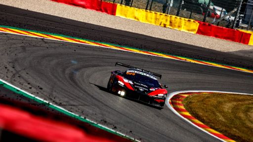 A race car on the track during Formula 1 Rolex Belgian Grand Prix 2022