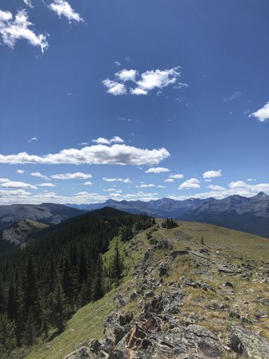 A beautiful scenery of Powderface east ridge trail, Kananaskis, Alberta, Canada