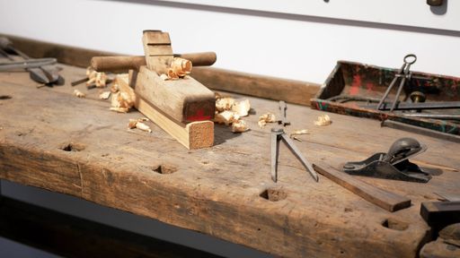 Old carpenter's tools - historical Hungarian museum